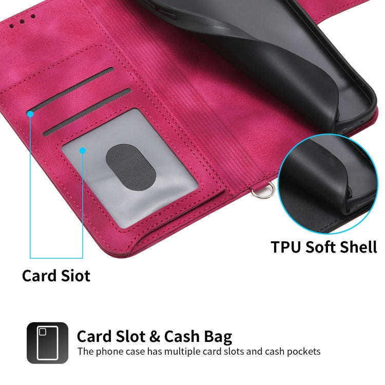 For Google Pixel 7 5G Skin-feel Flowers Embossed Wallet Leather Phone Case(Wine Red)