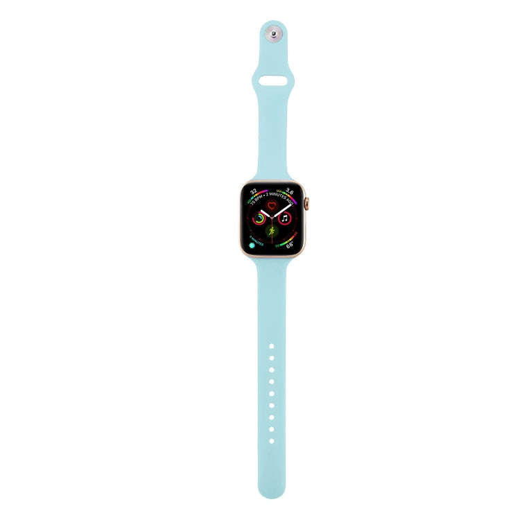 For Apple Watch 5/4 44mm & 3/2/1 42mm Thin Silicone Watch Band(Green)