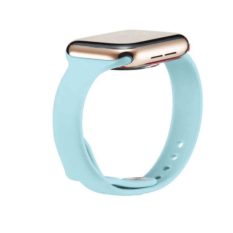 For Apple Watch 5/4 40mm & 3/2/1 38mm Thin Silicone Watch Band(Green)