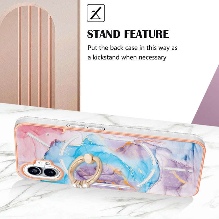 For Nothing Phone 1 Electroplating IMD TPU Phone Case(Blue Marble)