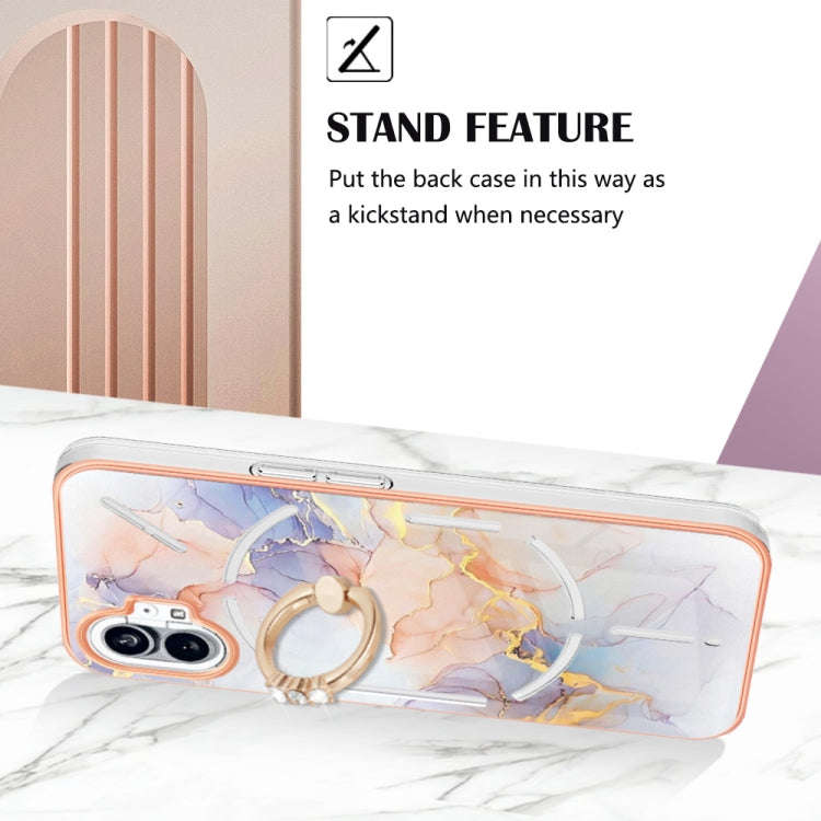 For Nothing Phone 1 Electroplating IMD TPU Phone Case(White Marble)