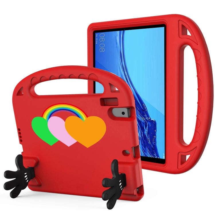 For Lenovo Tab P10 TB-X706 Love Small Palm Holder EVA Tablet Case(Red)
