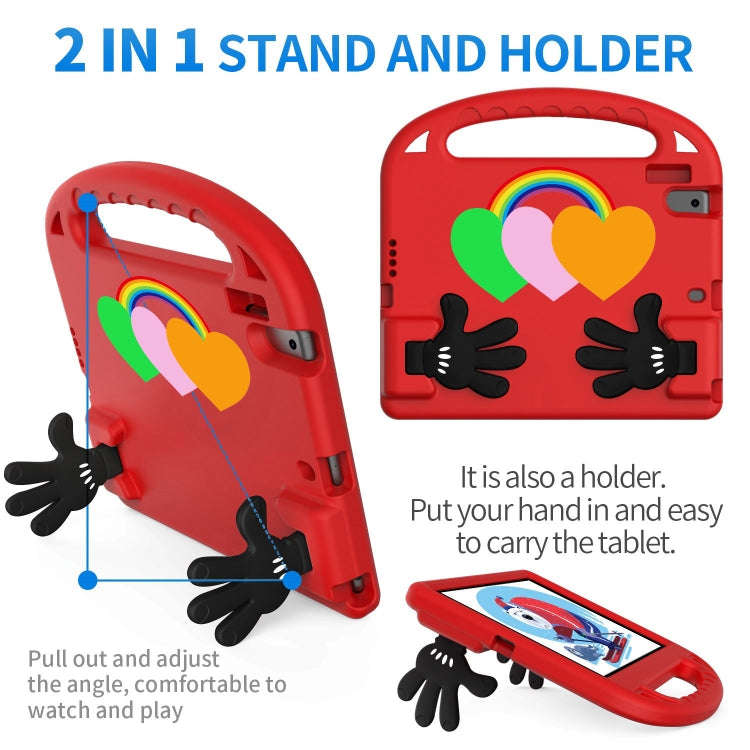 For Lenovo Tab P10 TB-X706 Love Small Palm Holder EVA Tablet Case(Red)