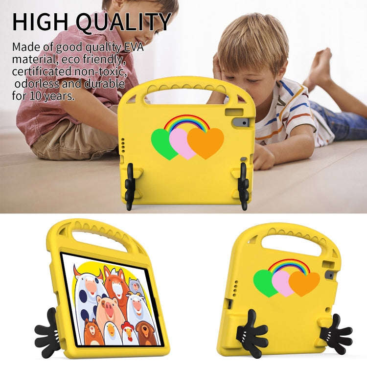 For Lenovo Tab P10 TB-X706 Love Small Palm Holder EVA Tablet Case(Yellow)