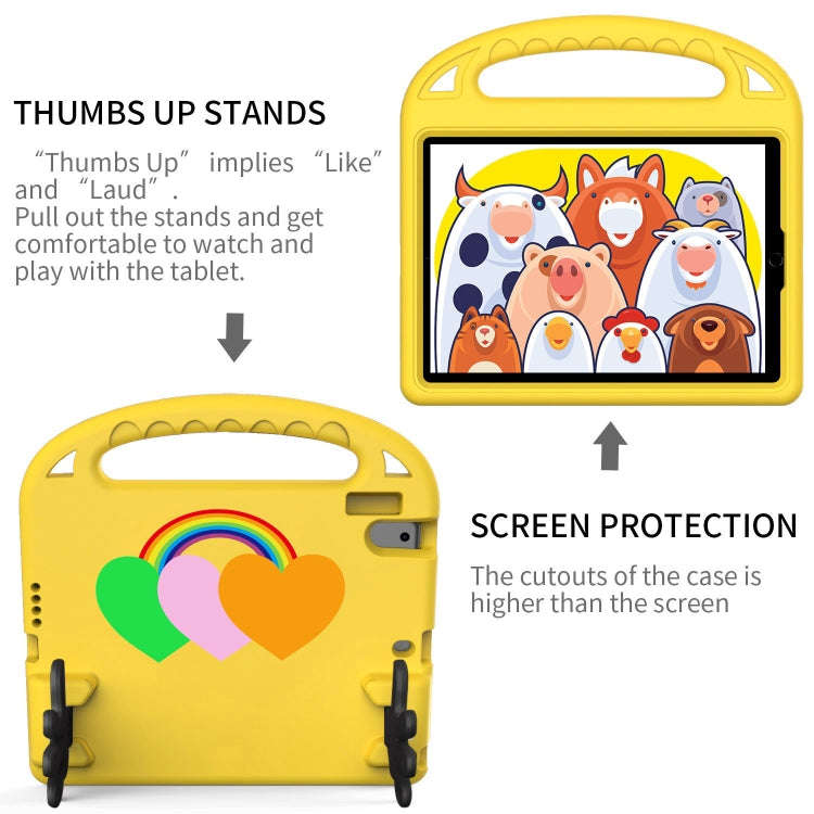 For Lenovo Tab P10 TB-X706 Love Small Palm Holder EVA Tablet Case(Yellow)