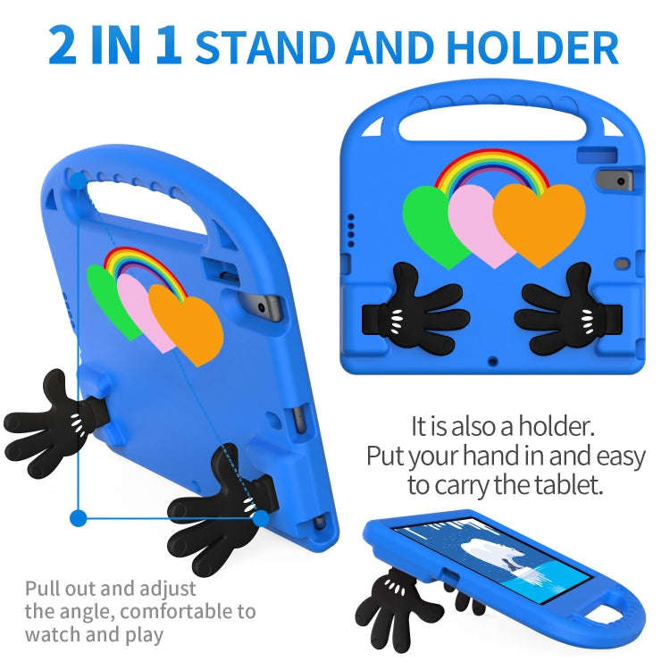 For Lenovo Tab P10 TB-X706 Love Small Palm Holder EVA Tablet Case(Blue)