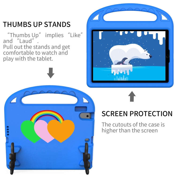 For Lenovo Tab P10 TB-X706 Love Small Palm Holder EVA Tablet Case(Blue)
