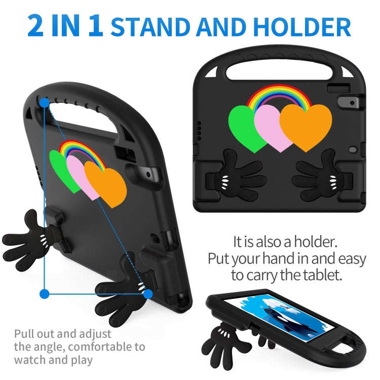 For Lenovo Tab M10 FHD TB-X605FC 10.1 Love Small Palm Holder EVA Tablet Case(Black)