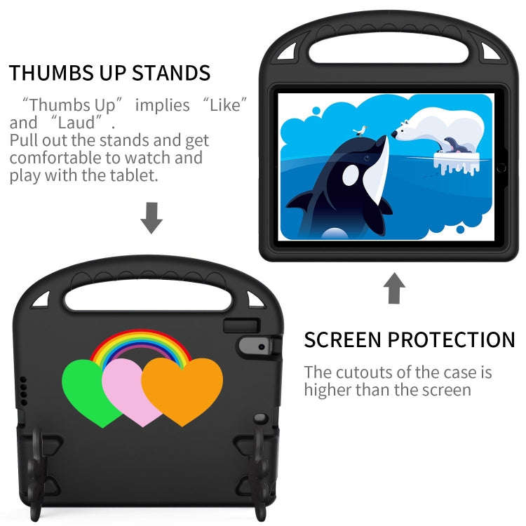 For Lenovo Tab M10 FHD TB-X605FC 10.1 Love Small Palm Holder EVA Tablet Case(Black)