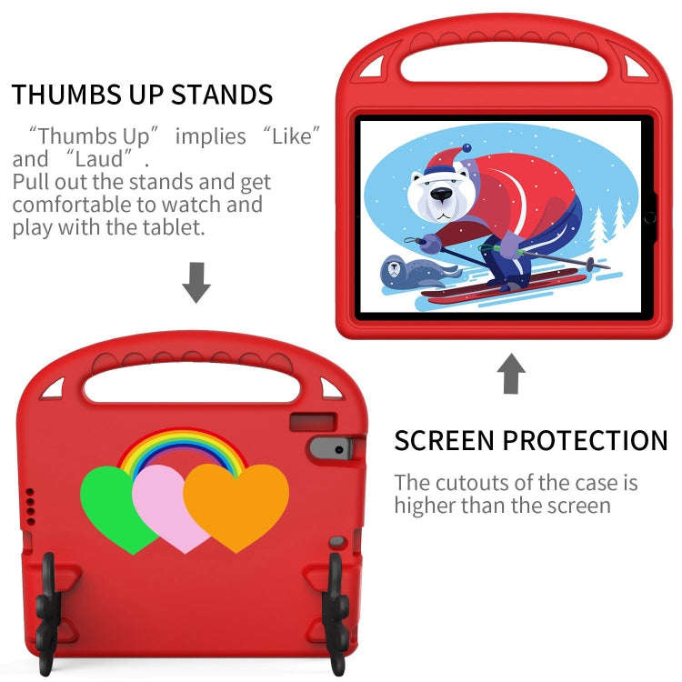 For Lenovo Tab M10 FHD TB-X605FC 10.1 Love Small Palm Holder EVA Tablet Case(Red)