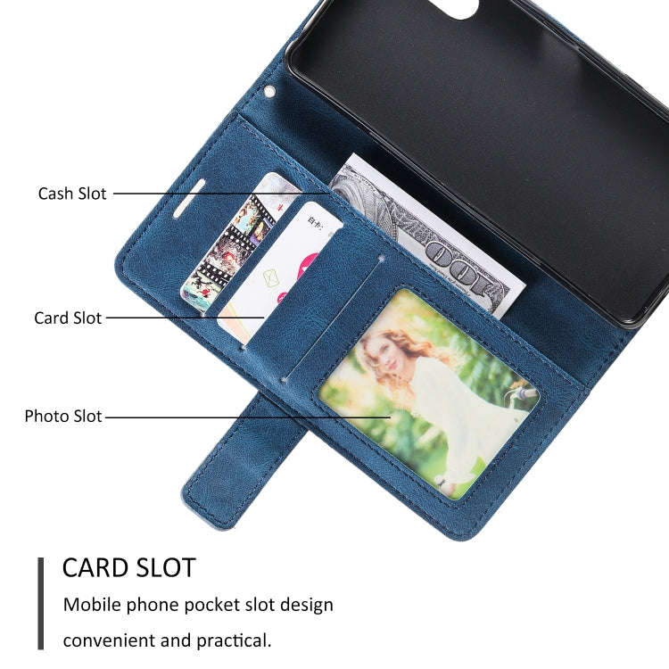 For Sony Xperia 1 IV Skin Feel Splicing Leather Phone Case(Blue)