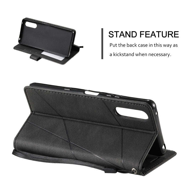 For Sony Xperia 1 IV Skin Feel Splicing Leather Phone Case(Black)
