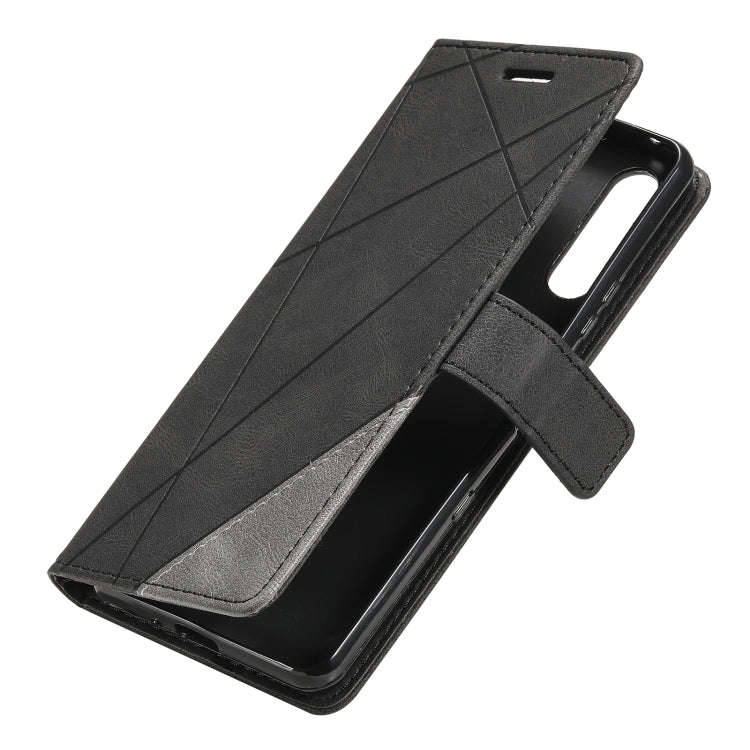 For Sony Xperia 1 IV Skin Feel Splicing Leather Phone Case(Black)