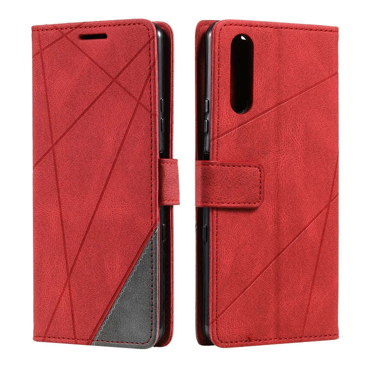 For Sony Xperia 10 IV Skin Feel Splicing Leather Phone Case(Red)