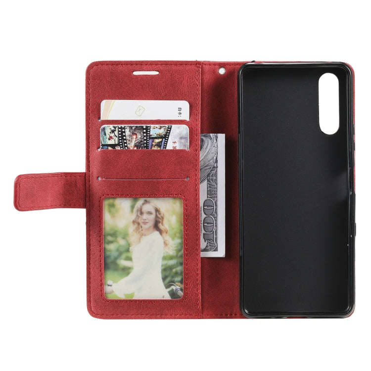 For Sony Xperia 10 IV Skin Feel Splicing Leather Phone Case(Red)