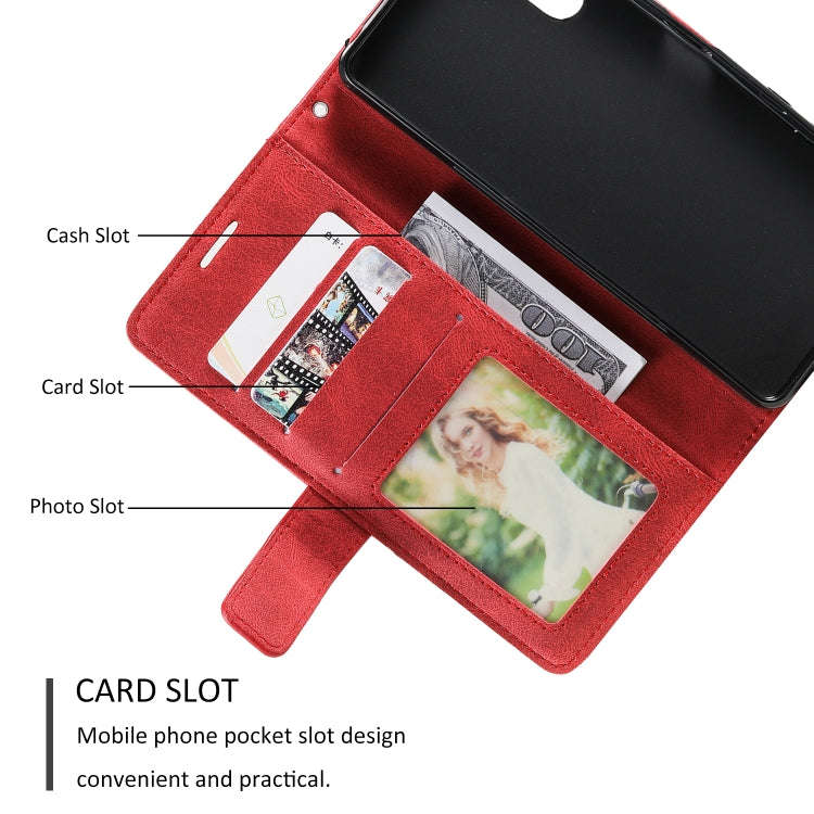 For Sony Xperia 10 IV Skin Feel Splicing Leather Phone Case(Red)