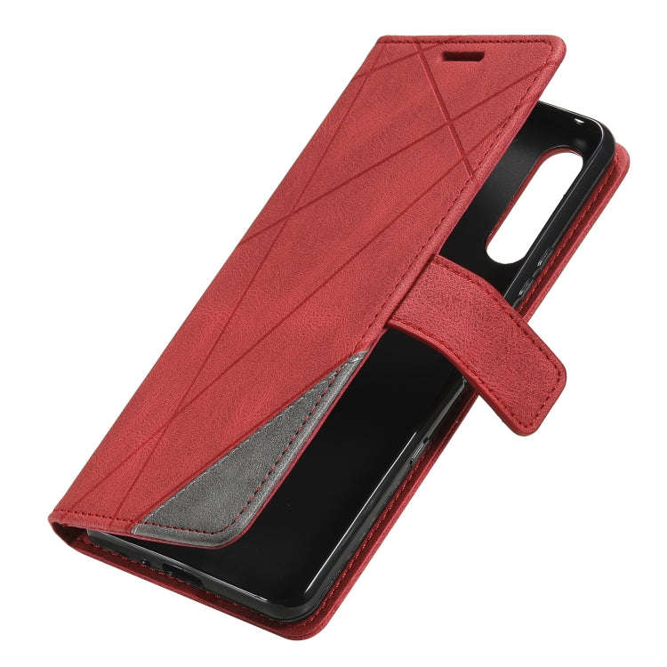 For Sony Xperia 10 IV Skin Feel Splicing Leather Phone Case(Red)