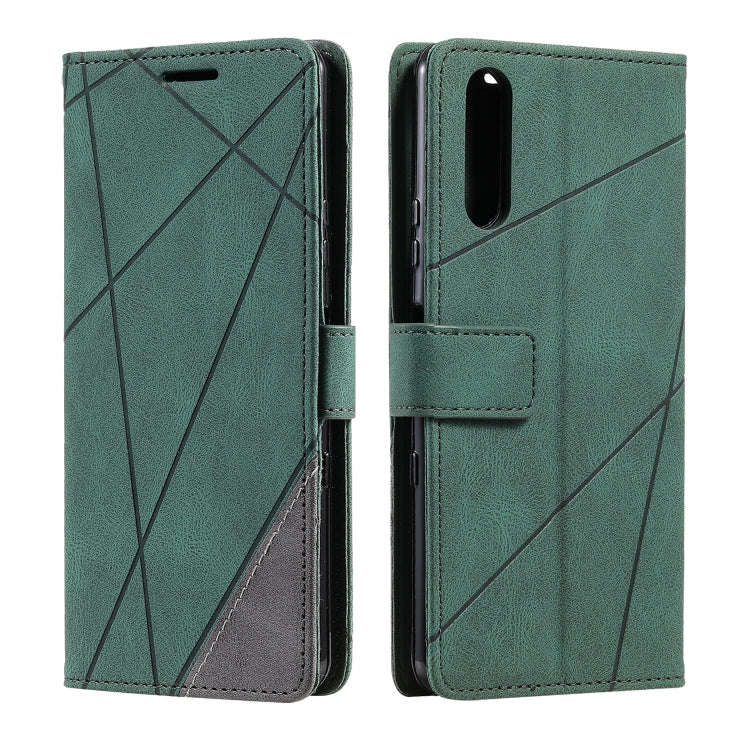 For Sony Xperia 10 IV Skin Feel Splicing Leather Phone Case(Green)