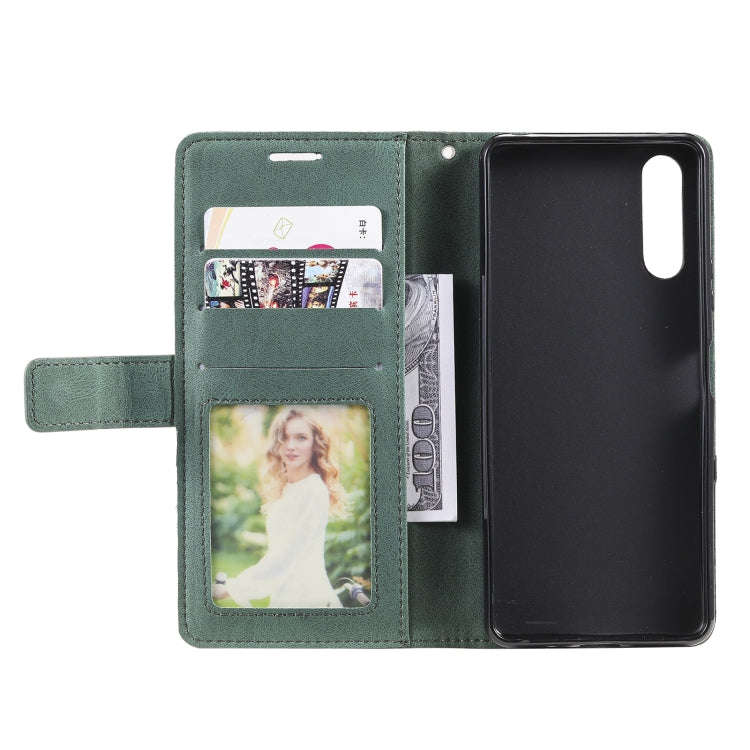 For Sony Xperia 10 IV Skin Feel Splicing Leather Phone Case(Green)