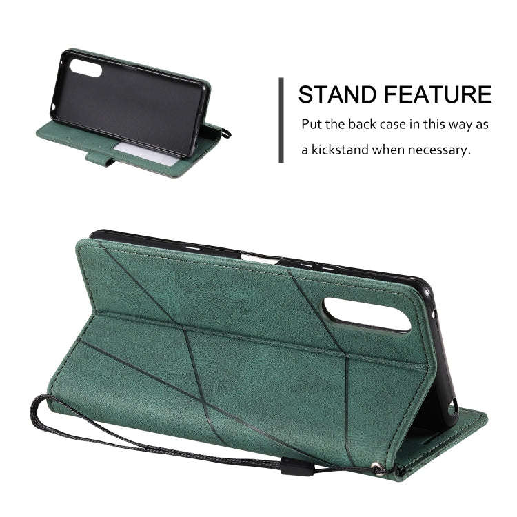 For Sony Xperia 10 IV Skin Feel Splicing Leather Phone Case(Green)