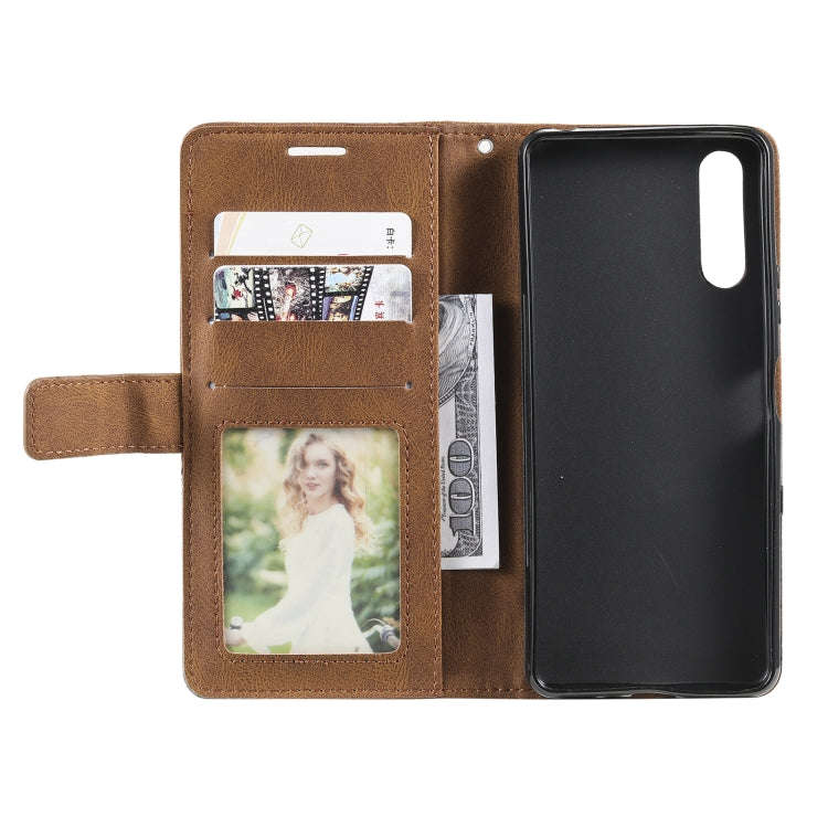 For Sony Xperia 10 IV Skin Feel Splicing Leather Phone Case(Brown)