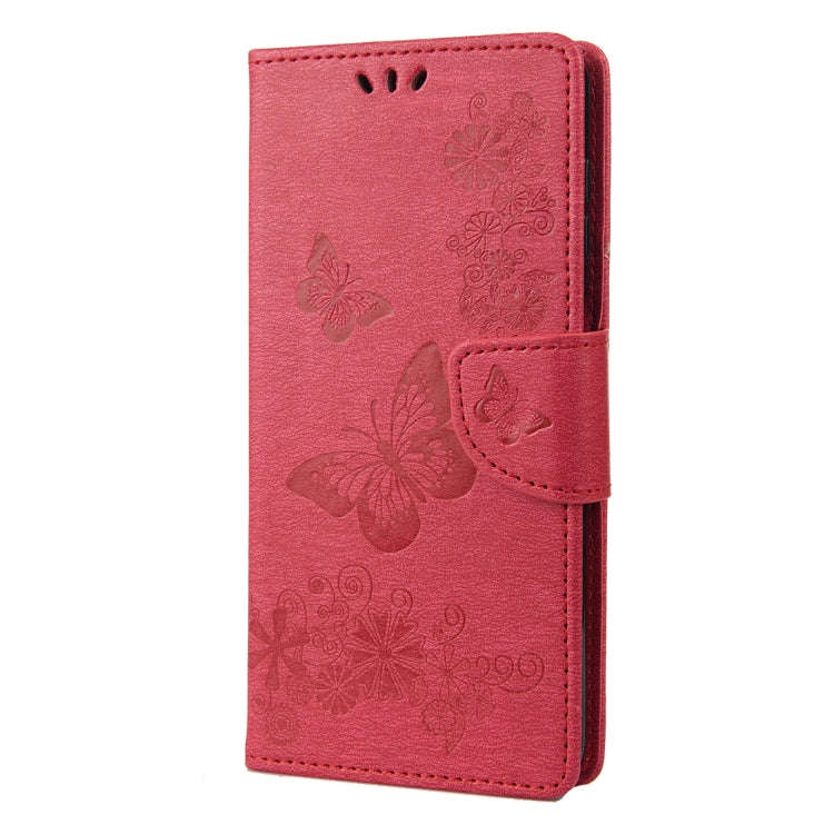 For Nothing Phone 1 Butterfly Embossed Horizontal Flip Leather Phone Case(Red)