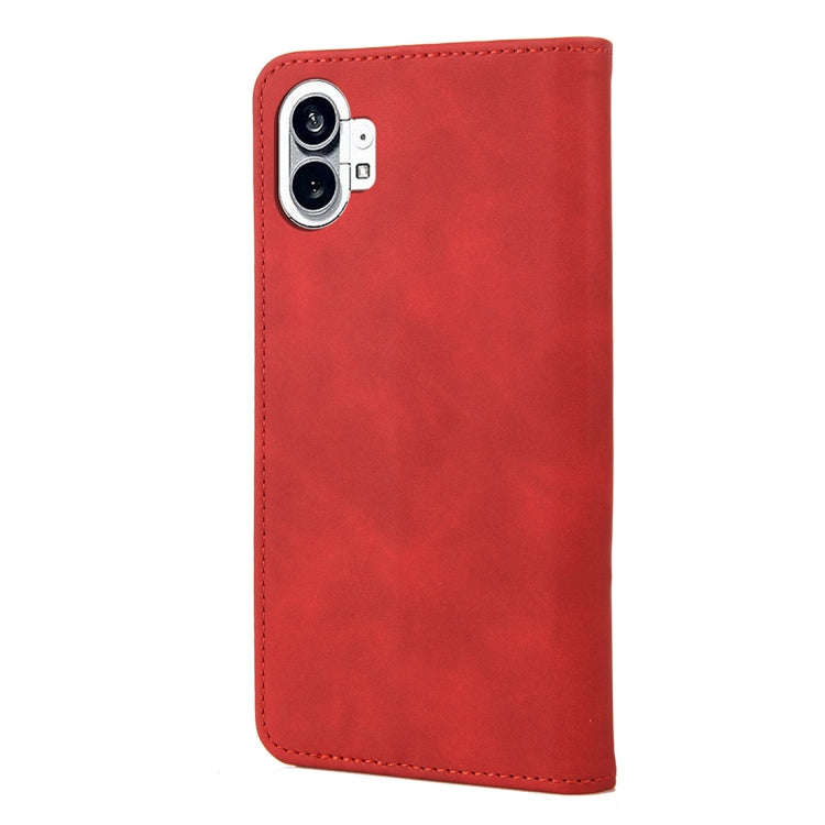 For Nothing Phone 1 Skin Feel Splicing Leather Phone Case(Red)