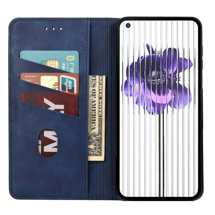 For Nothing Phone 1 Skin Feel Splicing Leather Phone Case(Blue)