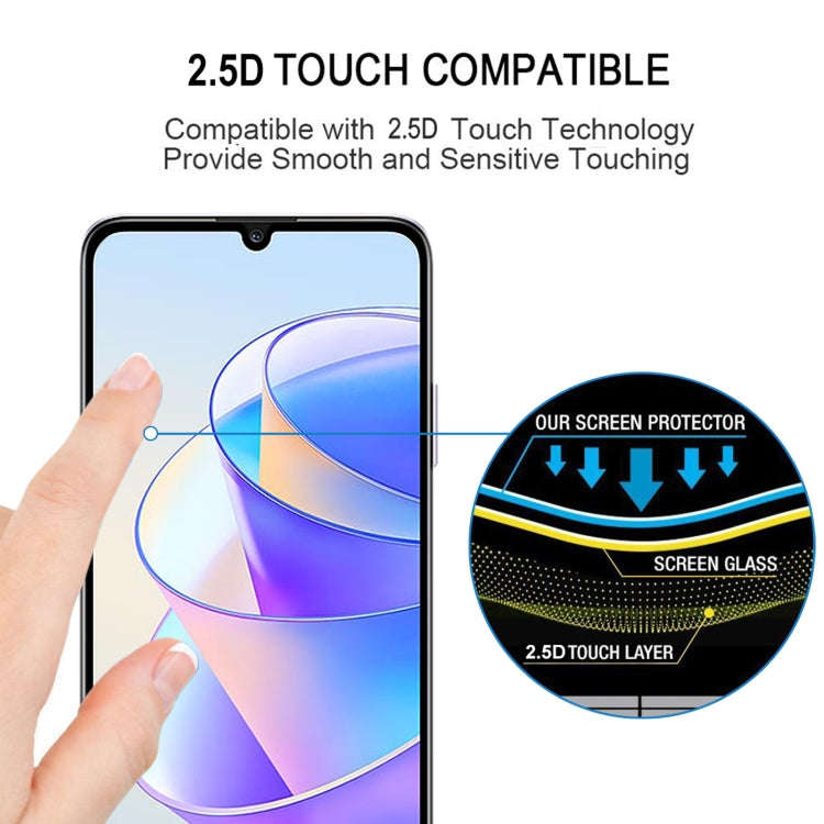 For Honor Play 40 Plus / Play7T 25pcs Full Glue Full Screen Tempered Glass Film