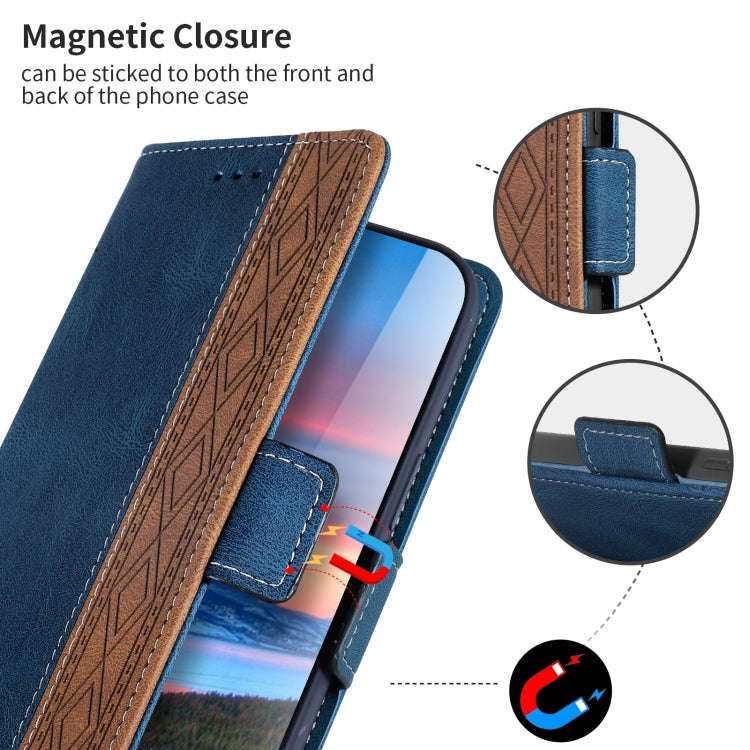 For Google Pixel 7 Stitching Side-Magnetic RFID Leather Phone Case(Royal Blue)