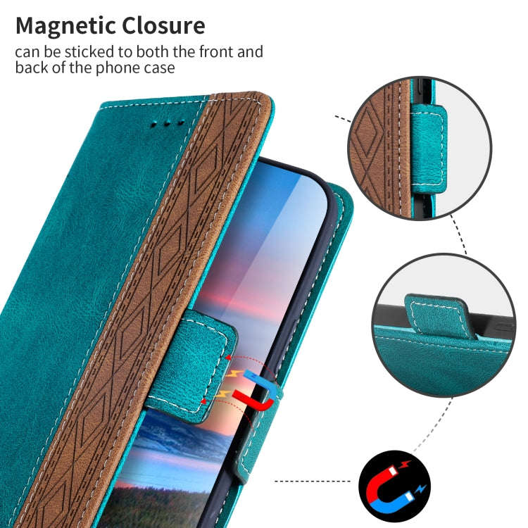 For Google Pixel 7 Pro Stitching Side-Magnetic RFID Leather Phone Case(Dark Green)