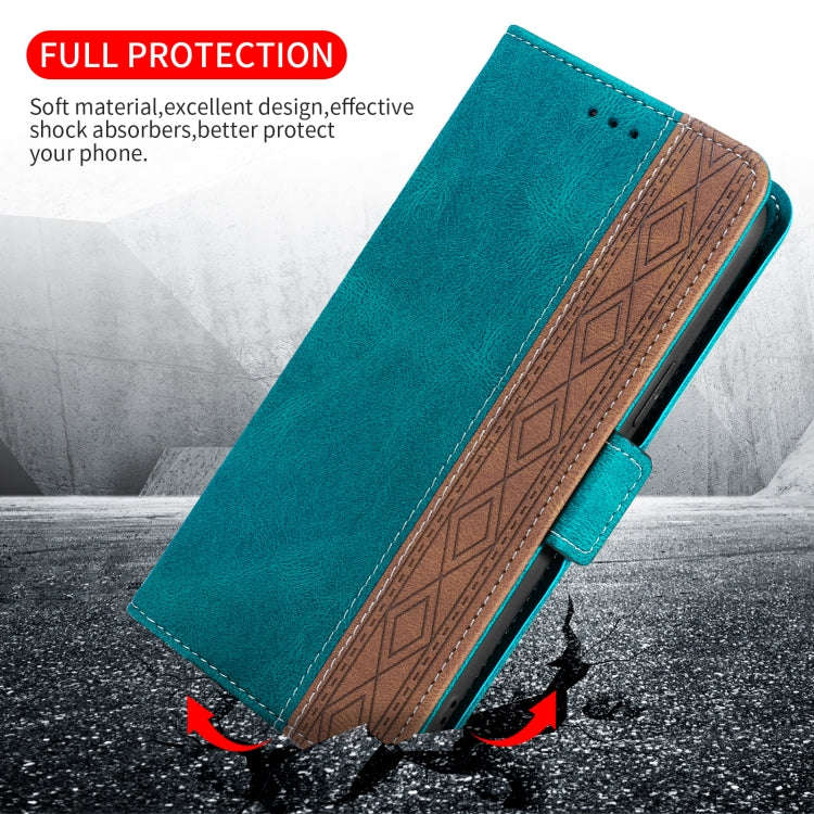 For Google Pixel 7 Pro Stitching Side-Magnetic RFID Leather Phone Case(Dark Green)