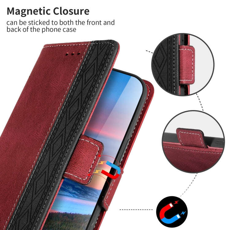 For Google Pixel 7 Pro Stitching Side-Magnetic RFID Leather Phone Case(Red)