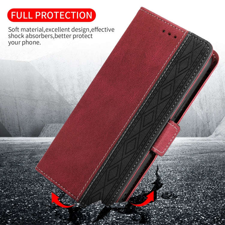 For Google Pixel 7 Pro Stitching Side-Magnetic RFID Leather Phone Case(Red)