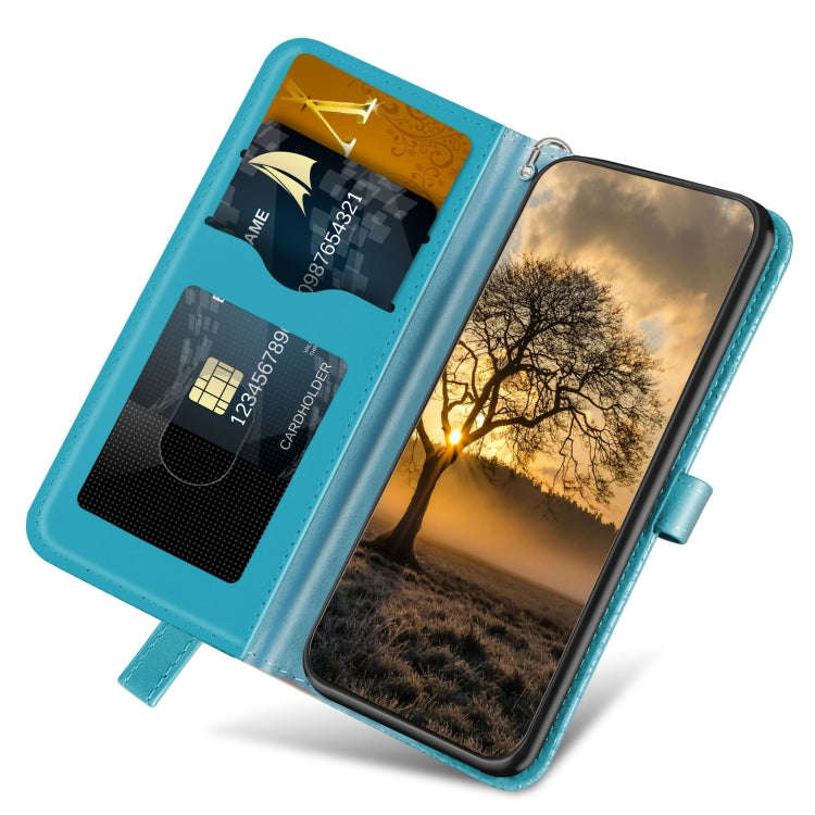 For Google Pixel 7 Pro Life Tree Embossing Pattern Horizontal Flip Leather Phone Case(Blue)