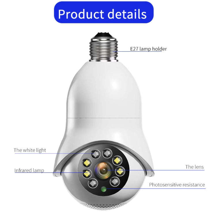 DP31 2.0MP HD Light Bulb WiFi Surveillance Camera, Support Motion Detection, Night Vision, Dual L...