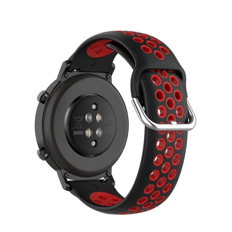 For Huawei Watch GT2 42MM 20mm Clasp Two Color Sport Watch Band(Red + Black)