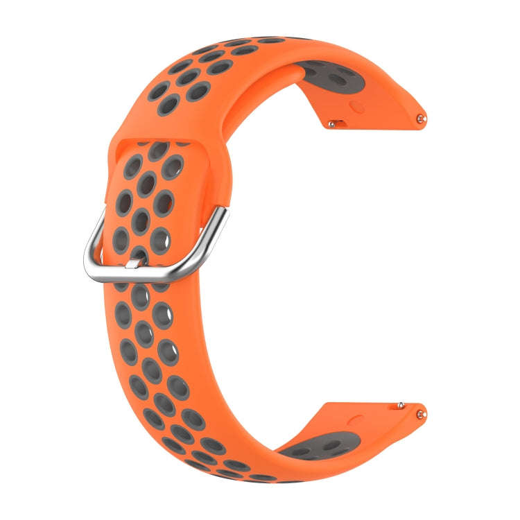 For Galaxy Watch Active2 / Active 20mm Clasp Two Color Sport Watch Band(Orange + Grey)