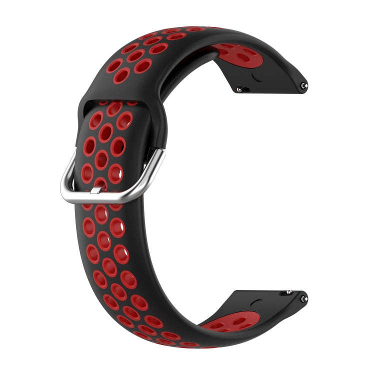 For Galaxy Watch Active2 / Active 20mm Clasp Two Color Sport Watch Band(Red + Black)