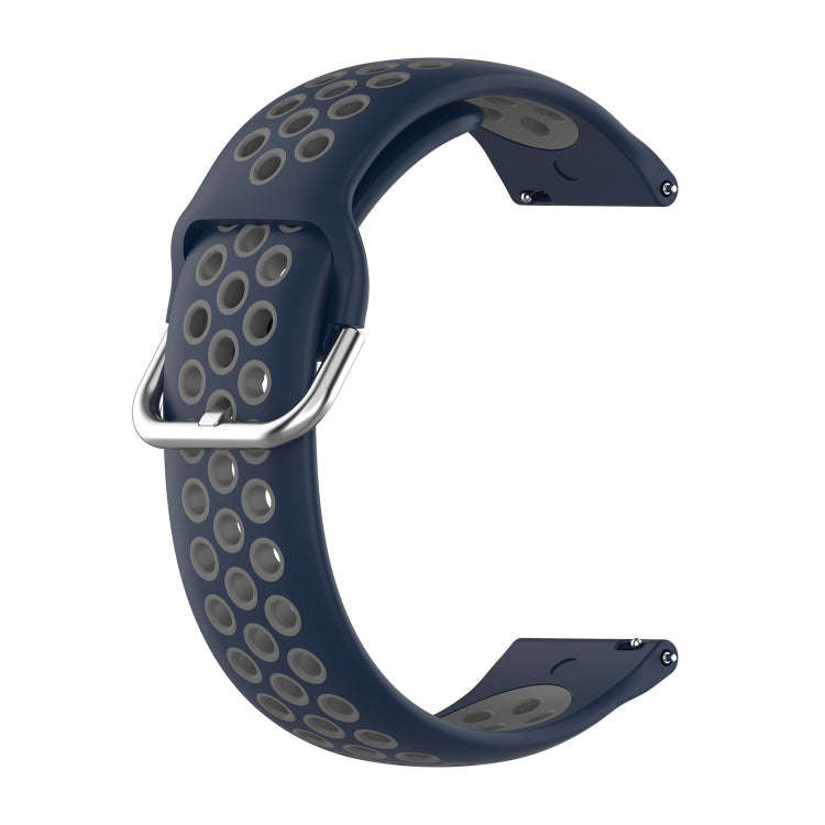 For Galaxy Watch Active2 / Active 20mm Clasp Two Color Sport Watch Band(Blue + Grey)