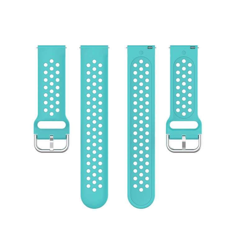 For Huawei Watch GT 46mm / 42mm / GT2 46mm 22mm Clasp Solid Color Sport Watch Band(Mint Green)