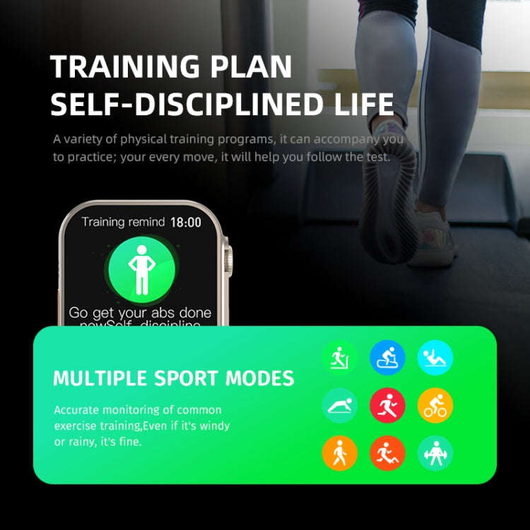 HW8 Ultra 2.02 inch TFT Screen Smart Watch, IP67 Waterproof Support Heart Rate & Blood Oxygen Mon...
