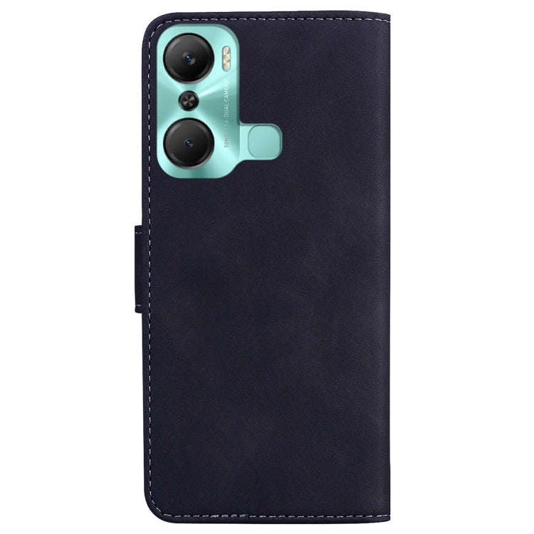 For Infinix Hot 12 Pro Skin Feel Pure Color Flip Leather Phone Case(Black)