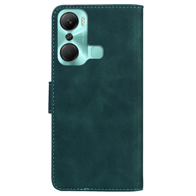 For Infinix Hot 12 Pro Skin Feel Pure Color Flip Leather Phone Case(Green)