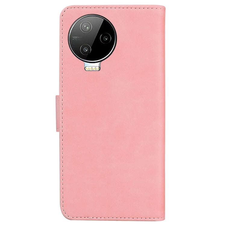 For Infinix Note 12 Pro 4G Skin Feel Pure Color Flip Leather Phone Case(Pink)