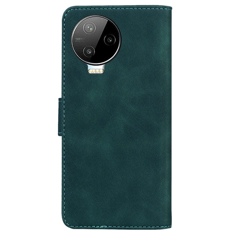 For Infinix Note 12 Pro 4G Skin Feel Pure Color Flip Leather Phone Case(Green)