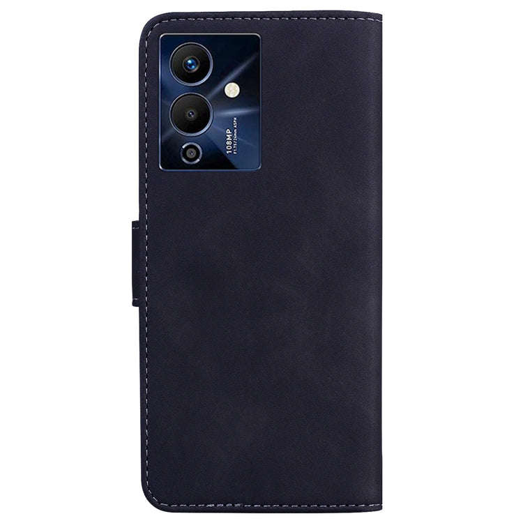 For Infinix Note 12 Pro 5G Skin Feel Pure Color Flip Leather Phone Case(Black)