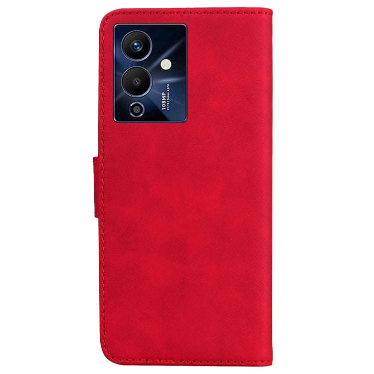 For Infinix Note 12 Pro 5G Skin Feel Pure Color Flip Leather Phone Case(Red)