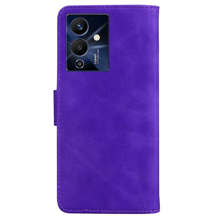 For Infinix Note 12 Pro 5G Skin Feel Pure Color Flip Leather Phone Case(Purple)