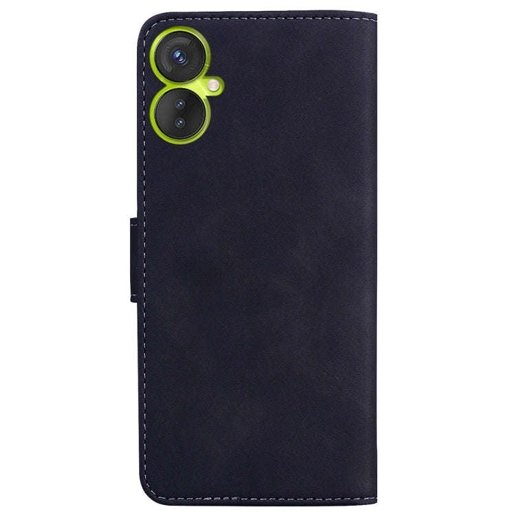 For Tecno Camon 19 Neo Skin Feel Pure Color Flip Leather Phone Case(Black)